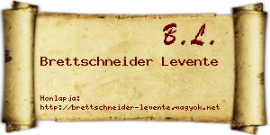 Brettschneider Levente névjegykártya
